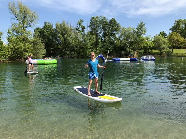 Stand-up paddleboarding, Rheinauer See (2018)
